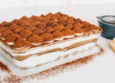 طرز تهیه تیرامیسو با پنیر خامه ای به سبک قنادهای حرفه ای